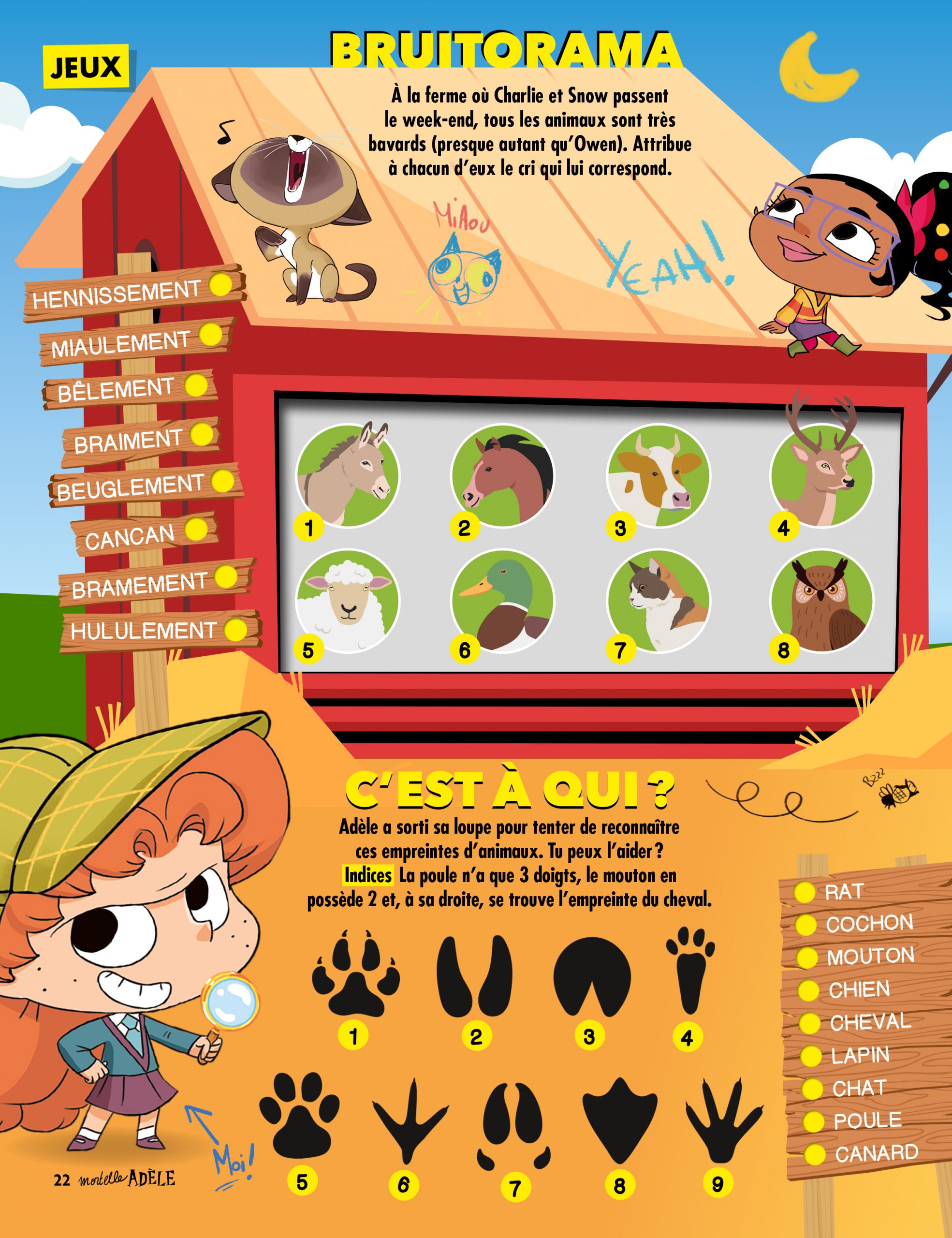 creation page de jeux pour enfants mortelle adele