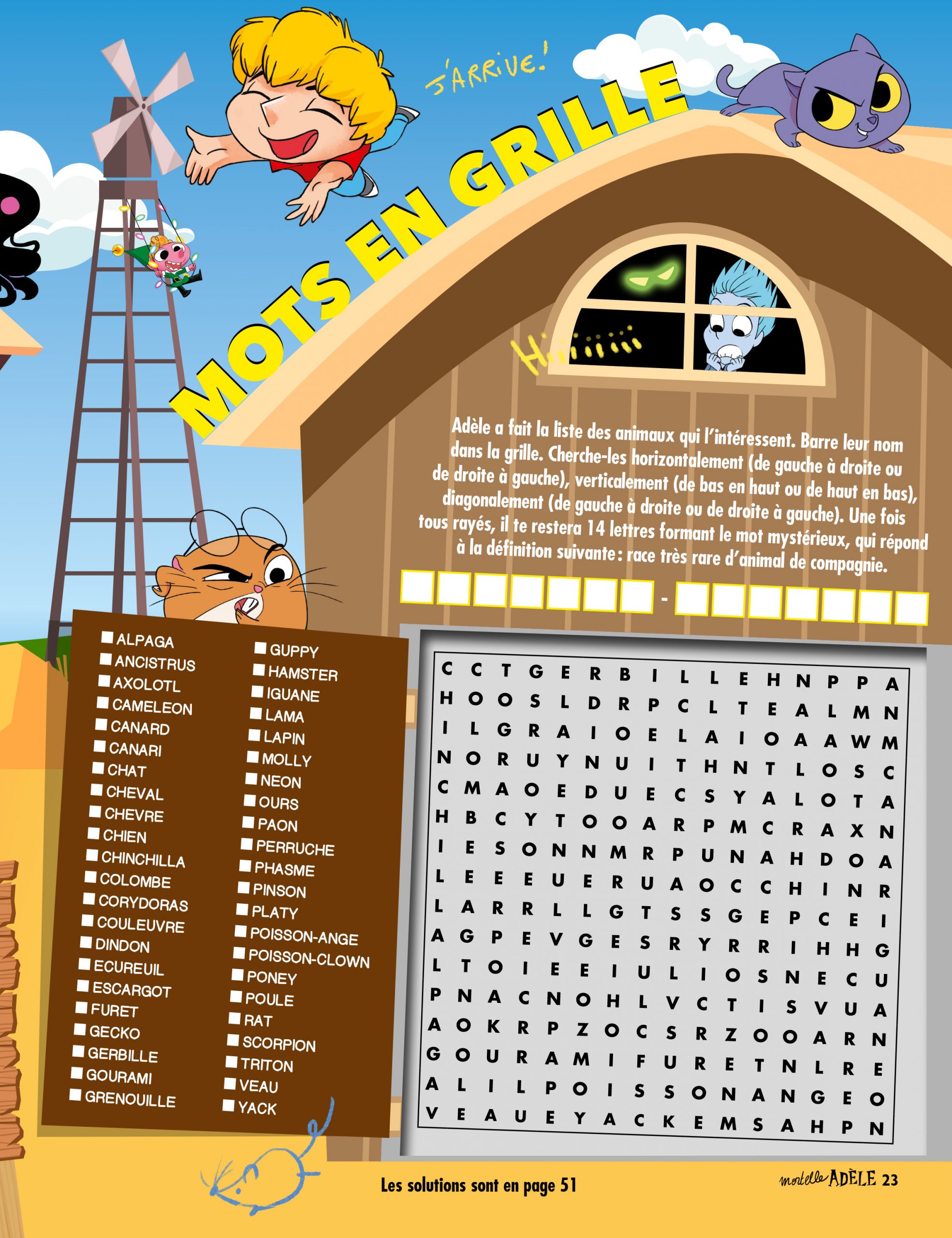 creation page de jeux pour enfants mortelle adele Mots meles Mots mélangés